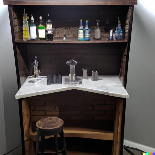 Small DIY Man Cave Bar