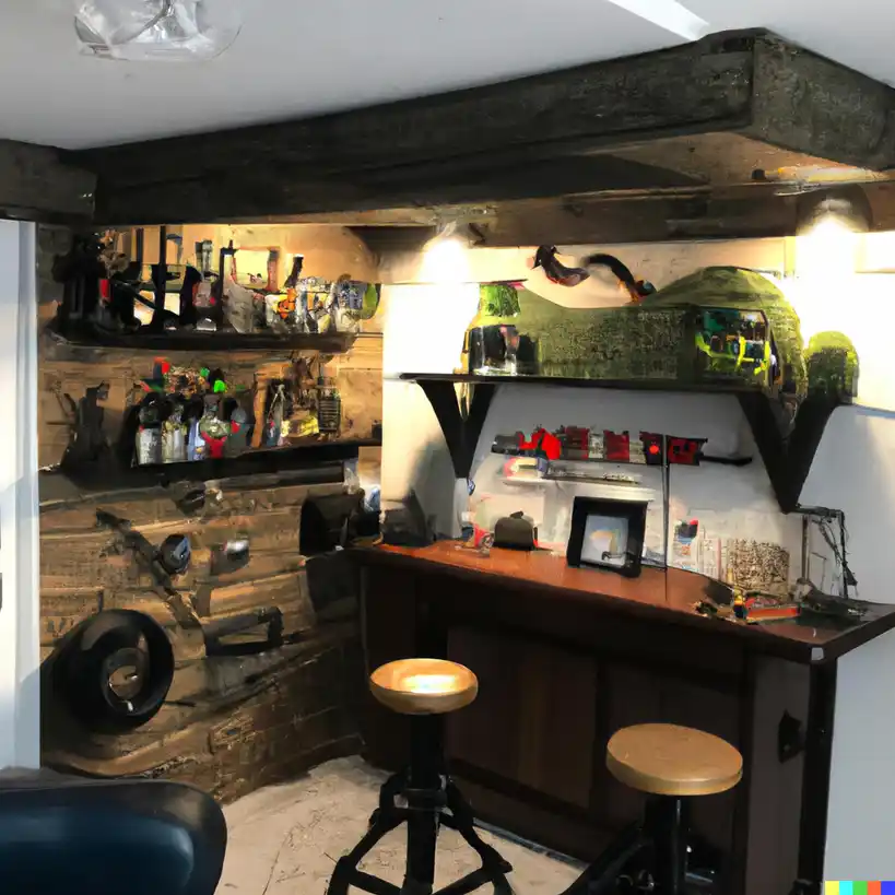 Small Man Cave Garage Bar