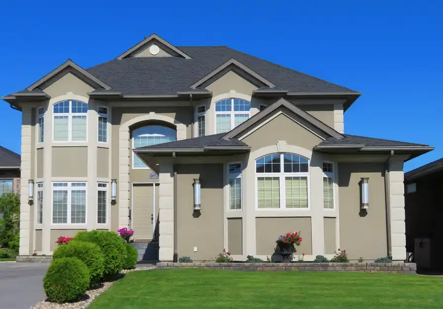 Modern Grey House with Black Trim